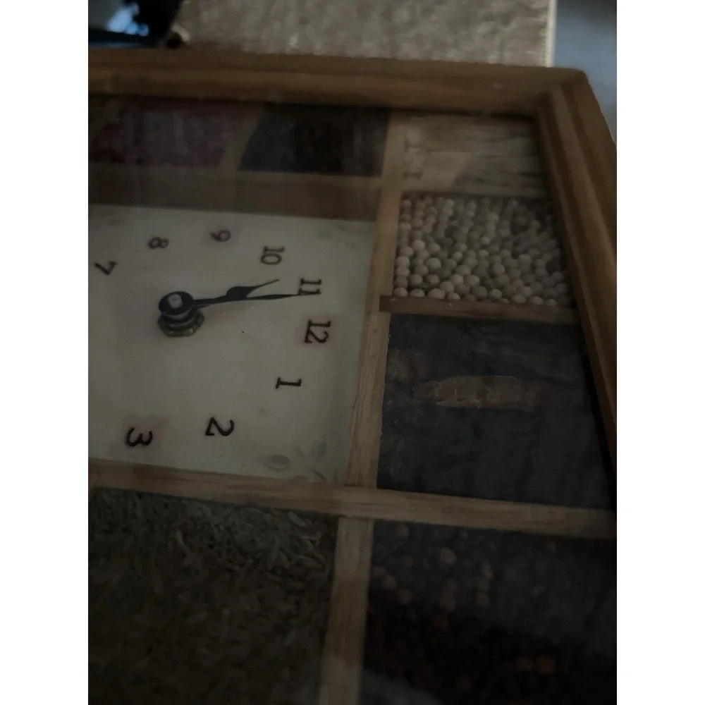 Square Wooden‎ Mantle Shelf Clock Home Decorative Nice Works 10